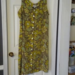 Tropical Print Summer Dress